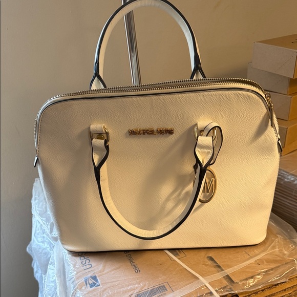 Michael Kors Handbags - Michael Kors Ivory Satchel Bag